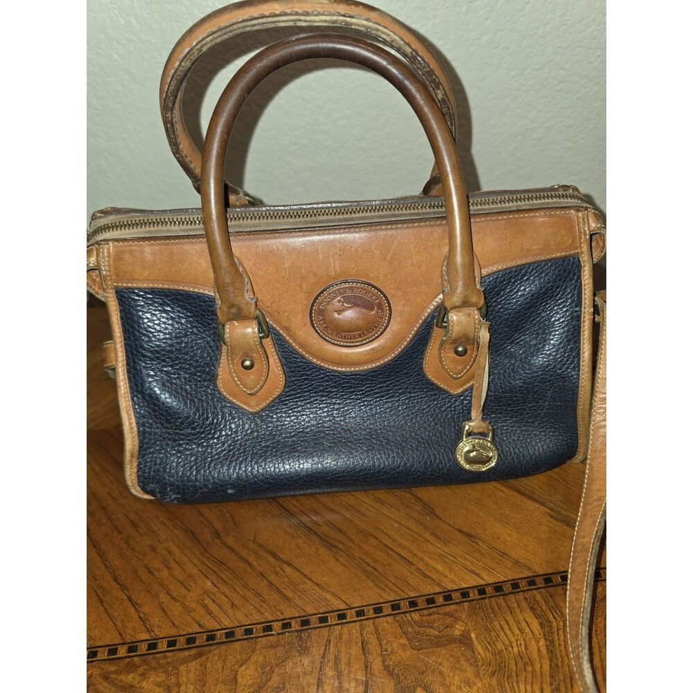 Vintage Dooney & Bourke All-Weather (AWL) Black Satchel Purse Bag Made in USA